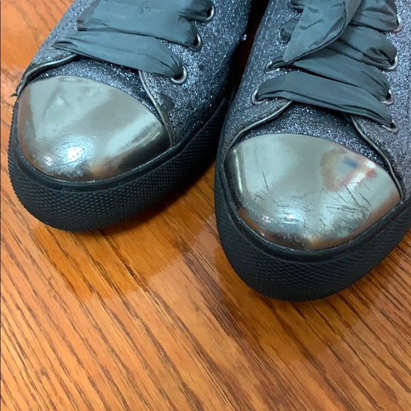 Prada Paillettes Sequin Cap Toe Sneakers Aqua - Picture 2 of 7